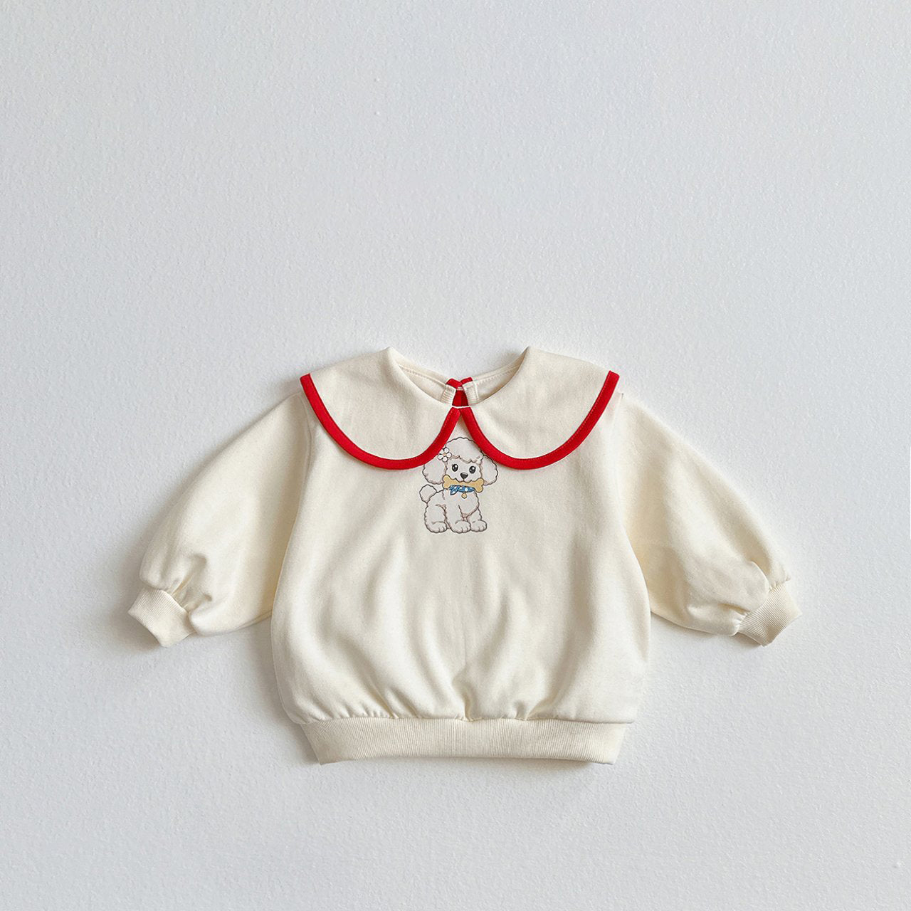 Toddler SP26 Poodle Big Collar Long Sleeve Sweatshirt (1-6y) - 2 Colors - AT NOON STORE