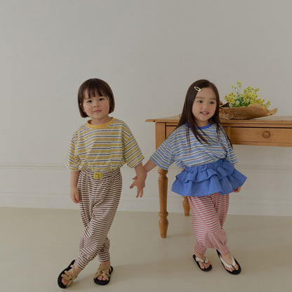 Toddler SS26 Multi Stripe Short Sleeve Top (2-7y) - 2 Colors - AT NOON STORE