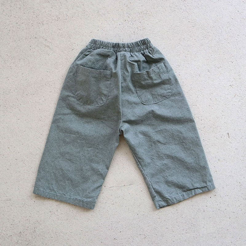 Toddler F24 Washed Cotton Pin Tuck Pull-on Pants (15m-7y) - Mint - AT NOON STORE