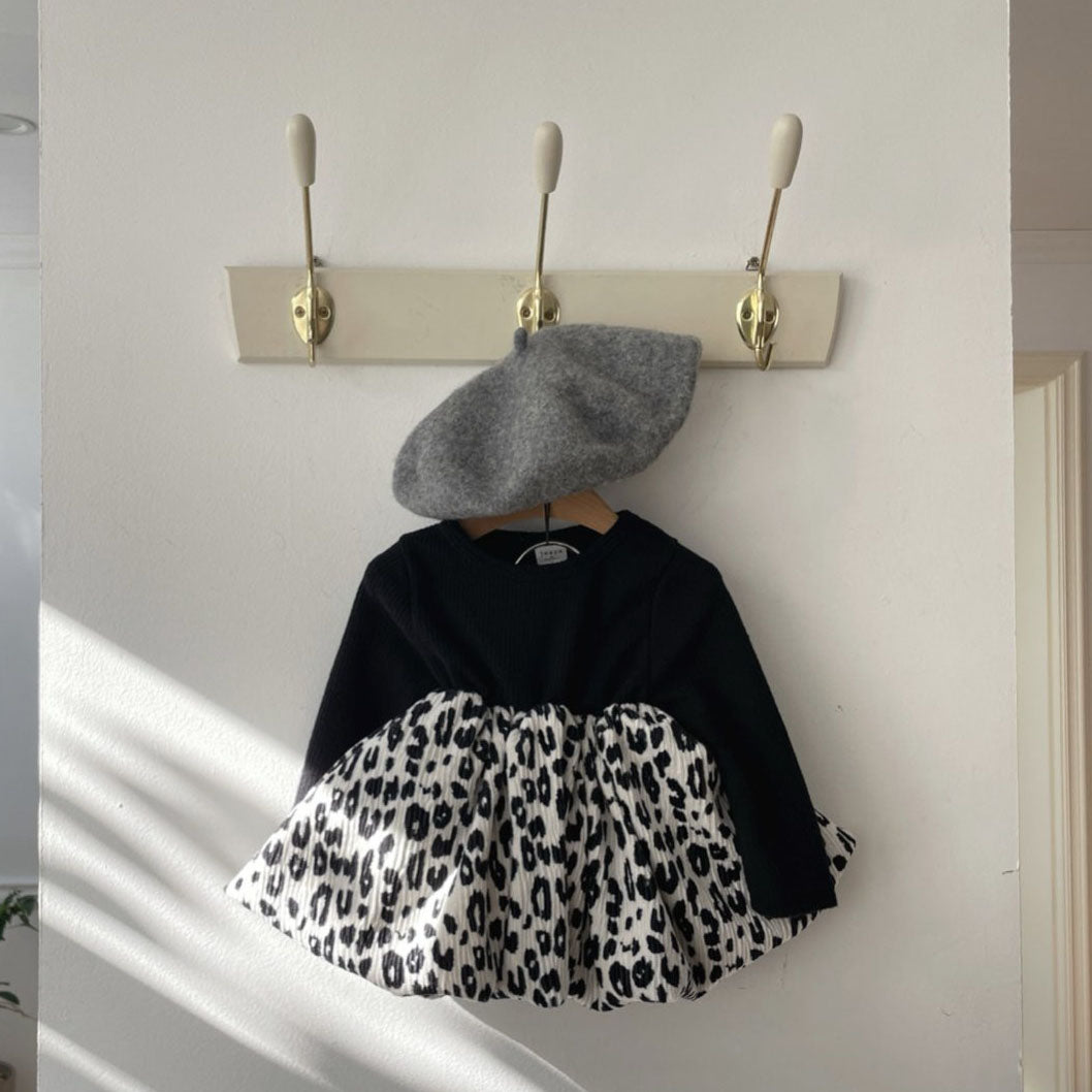 Girls Leopard Skirt Dress (6-24m) - 2 Colors