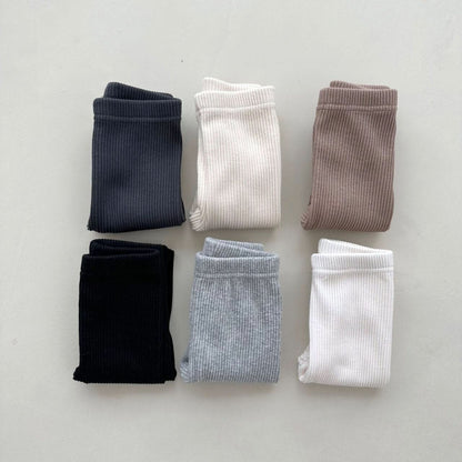 Baby Ribbed Leggings  2 Pack Set  (3-18m) - Black/White - AT NOON STORE