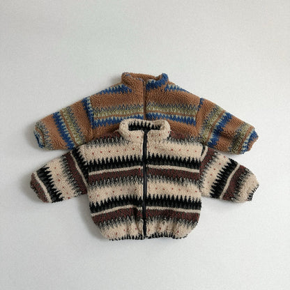 Toddler W25 Nordic Sherpa Mock Neck Zip Up Jacket (2-7y) - 2 Colors