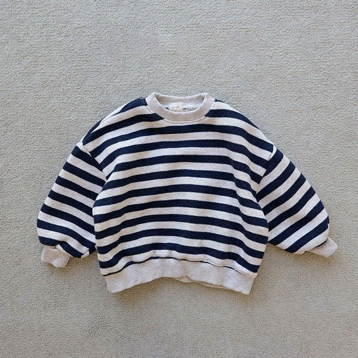 Toddler Soft Brushed Cotton Stripe Sweatshirt (15m-7y) -2 Colors