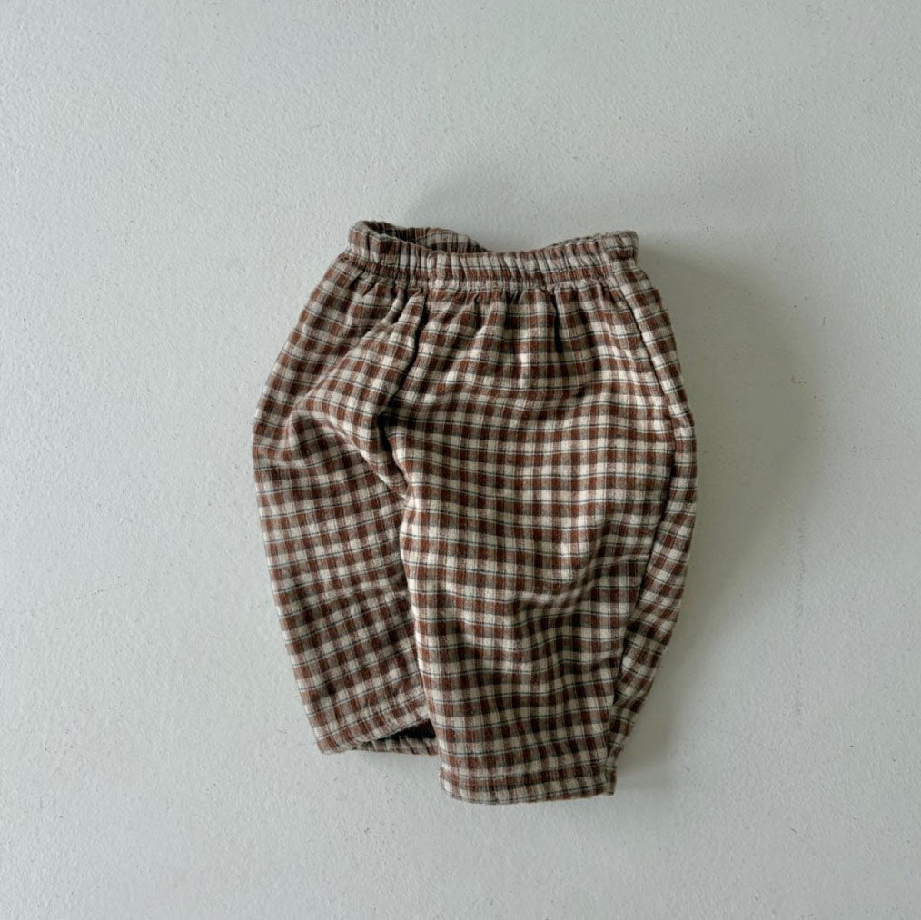 Baby Land W24 Fleece Lined Plaid Pull On Pants (4-15m) - 2 Colors