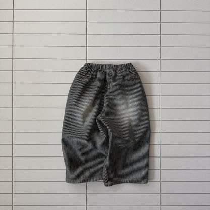 Toddler Bella W25 Stripe Wide Pants (1-6y) - Charcoal