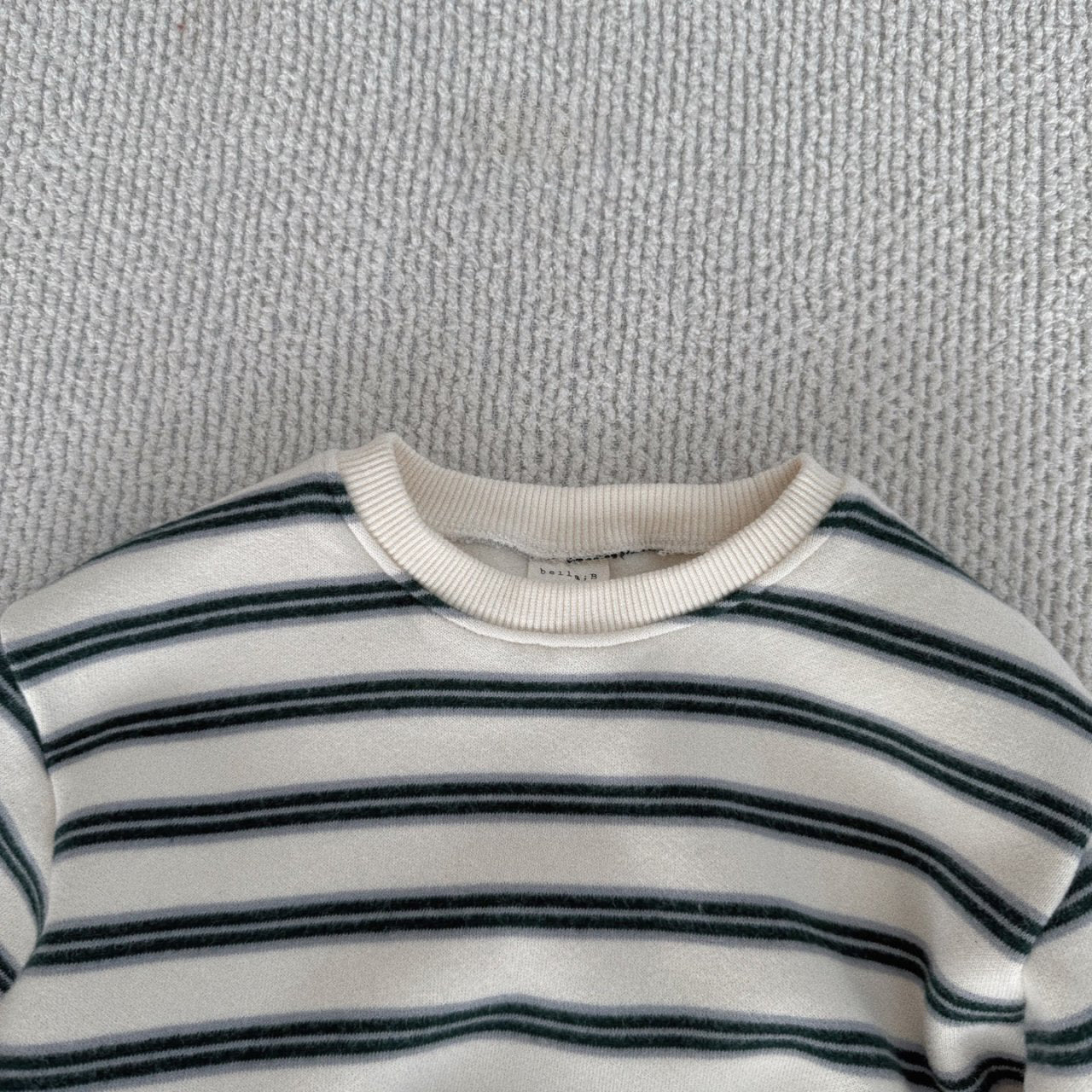 Baby Bella W24 Back Brushed Fabric Stripe Sweatshirt (6m-4y) - 2 Colors