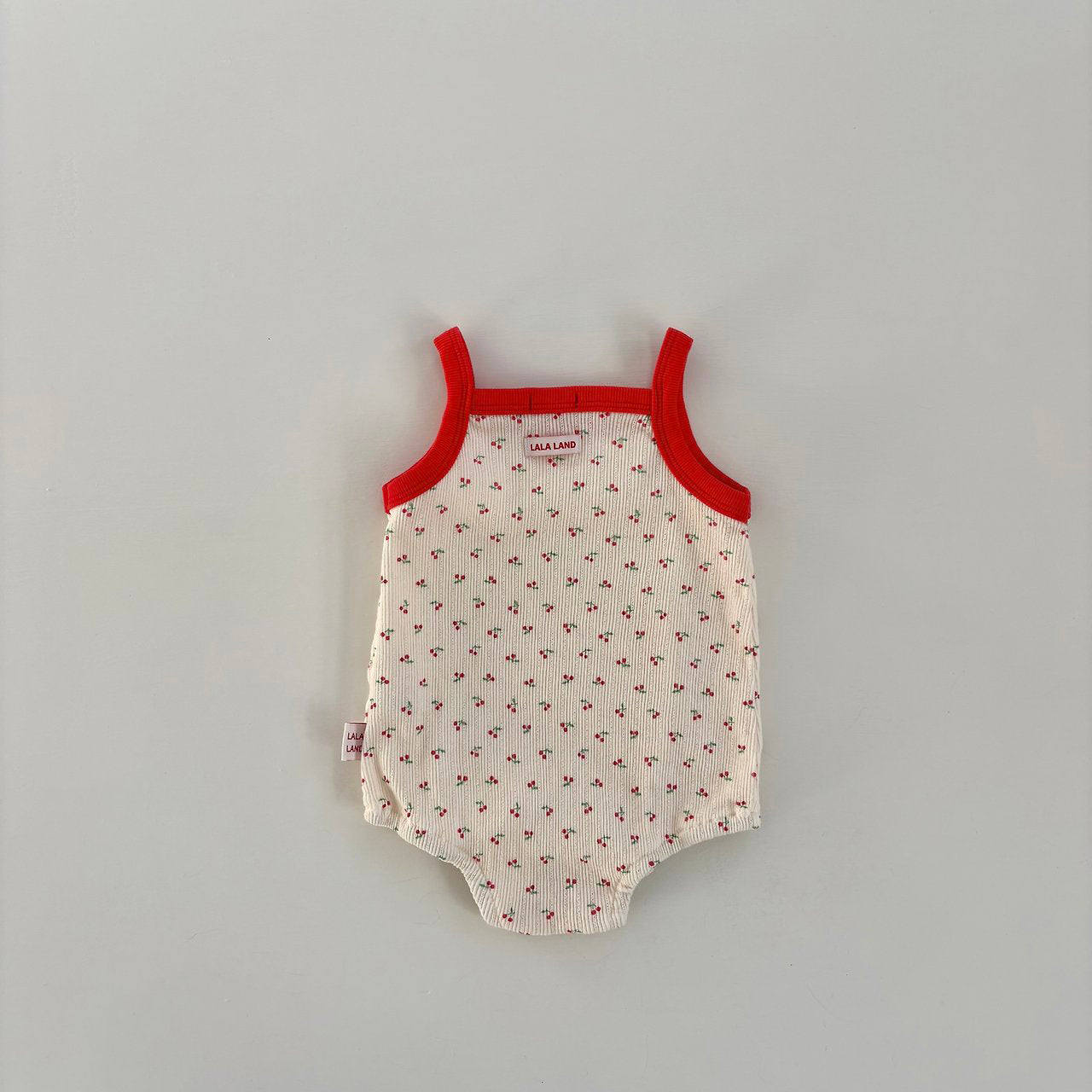 Baby Land SS26 Cherry All-Over Pointelle Sleeveless Bodysuit (4m-18m) - 2 Colors - AT NOON STORE