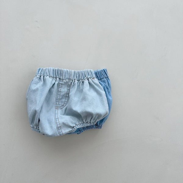 Baby Denim Bloomer Shorts (3-18m) - 2 Colors