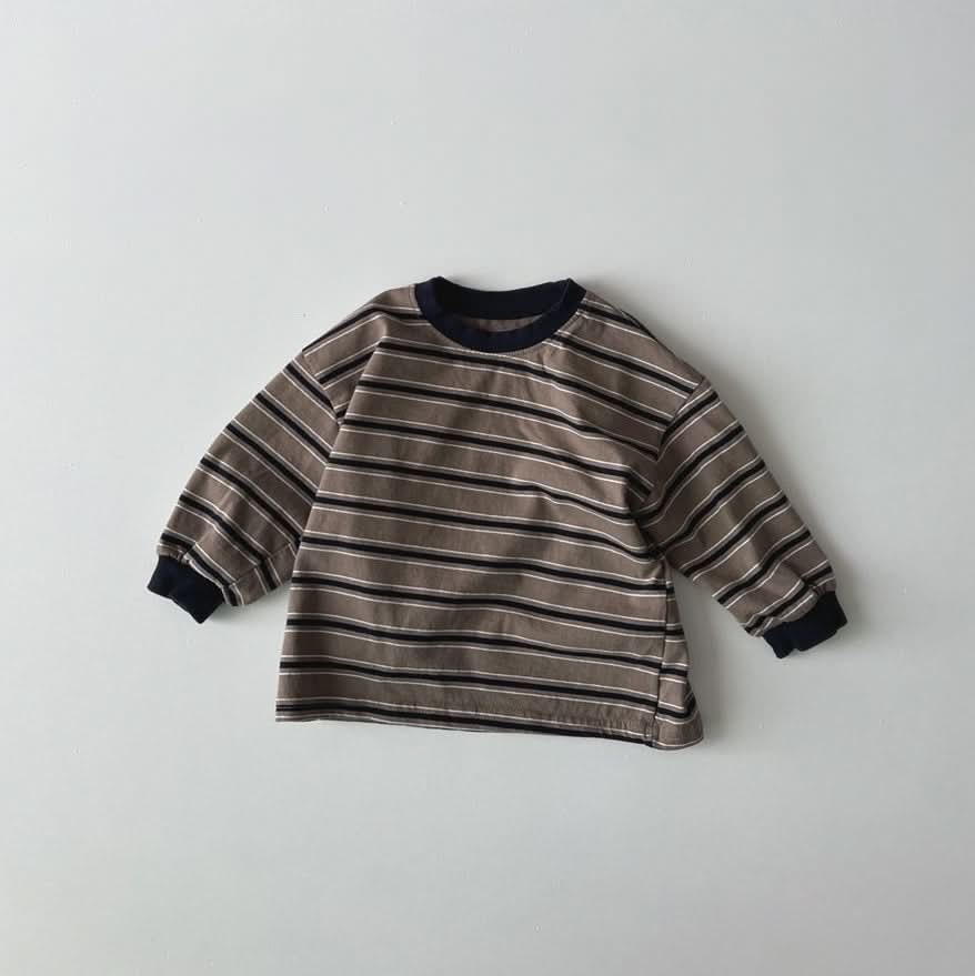 Toddler S25 Stripe Long Sleeve Top (1-6y) - Olive - AT NOON STORE