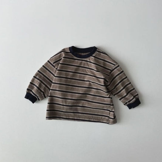 Toddler S25 Stripe Long Sleeve Top (1-6y) - Olive - AT NOON STORE