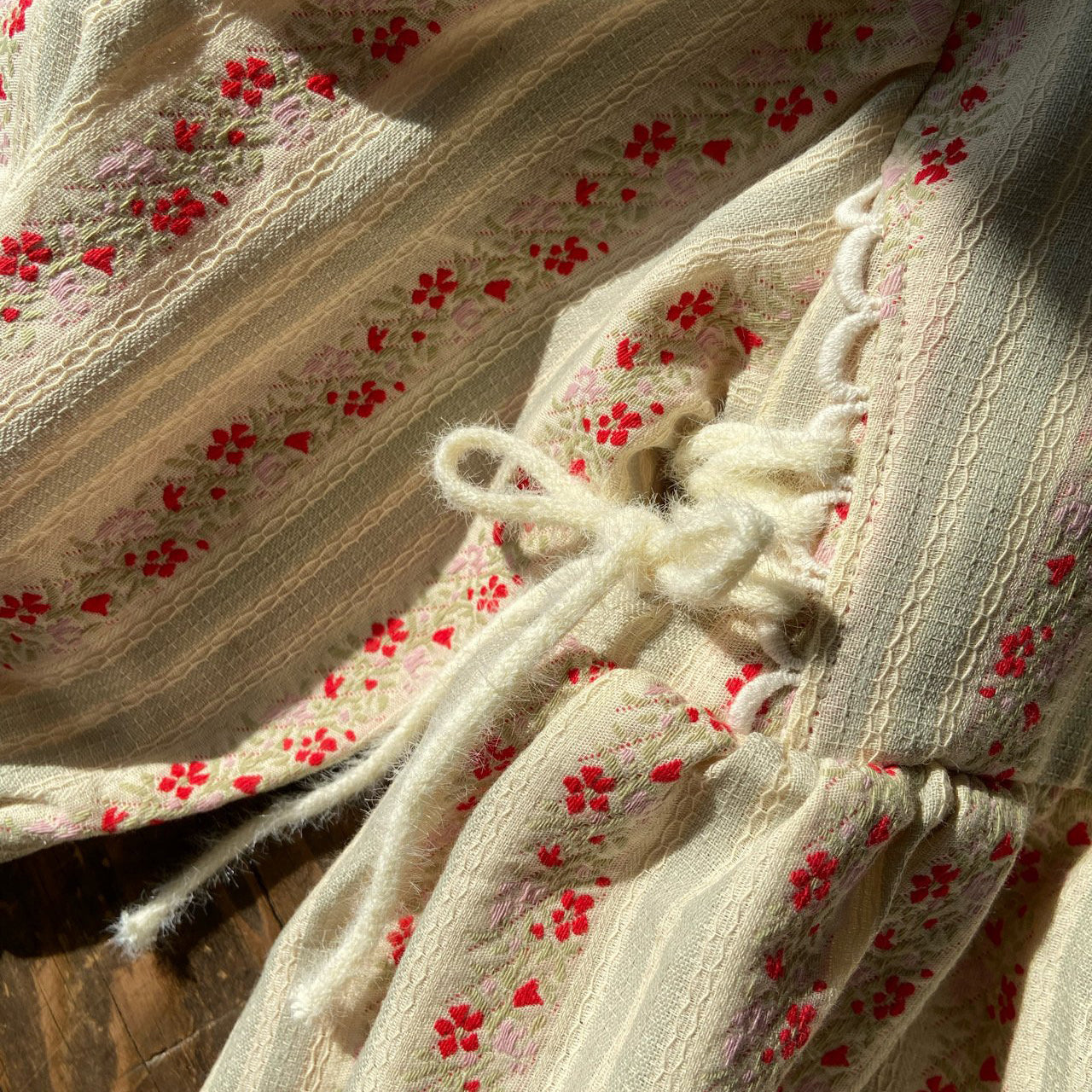 Baby Ann SP26 Floral Puff Long Sleeve Bubble Romper (3-18m) - Red Floral