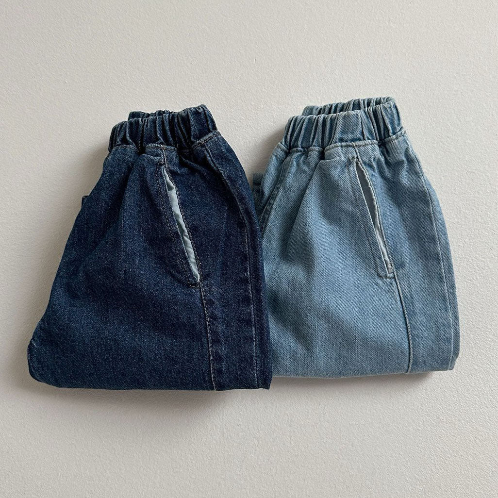 Toddler Side Stitch Pocket Denim Pants (10m-4y) - 2 Colors - AT NOON STORE