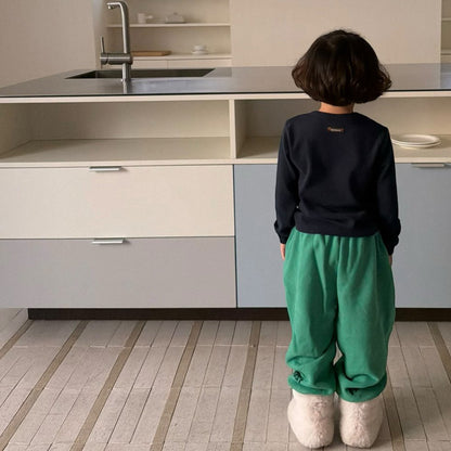 Kids W25 Crew Neck Basic Long Sleeve Top (2-7y) - 3 Colors