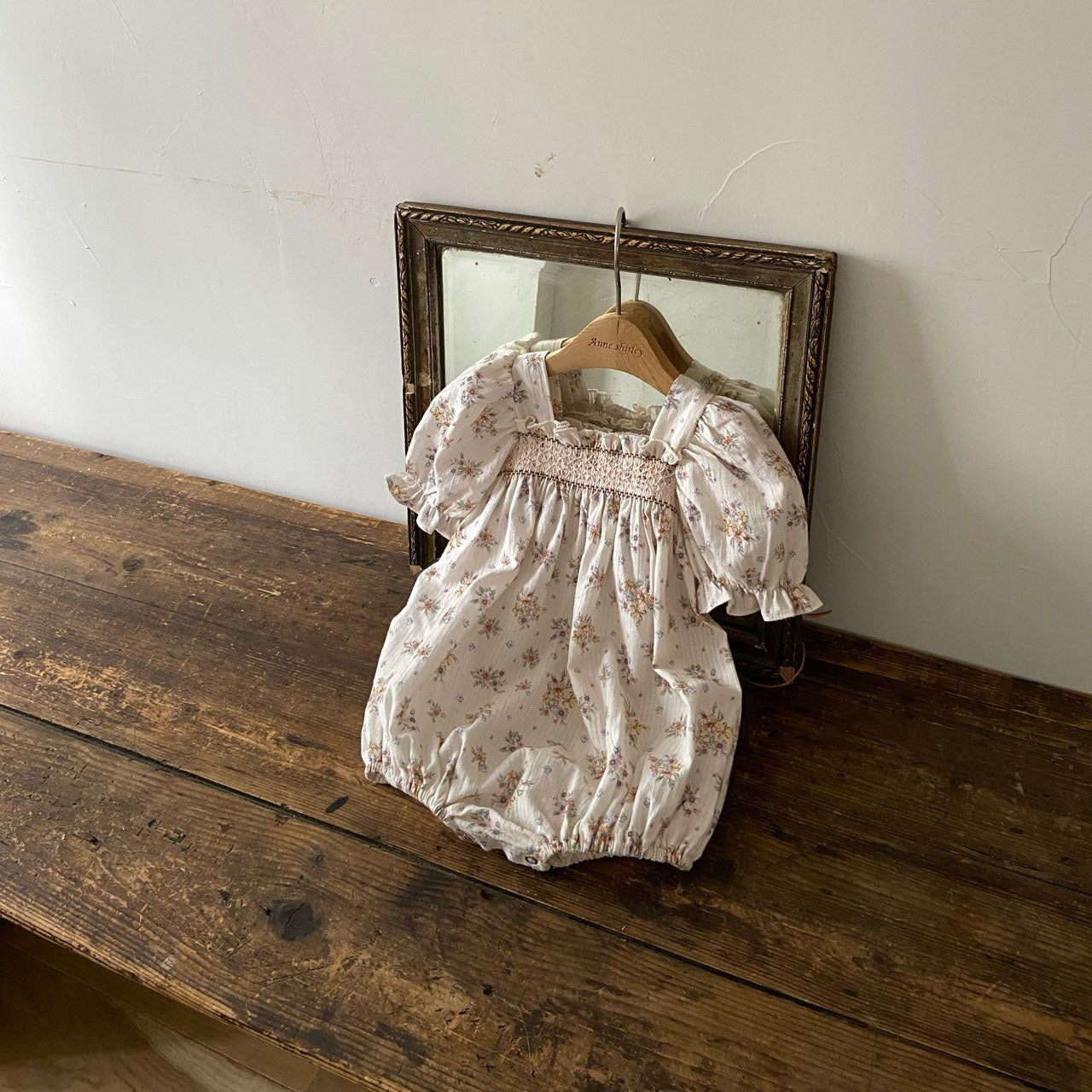Baby Ann SS25 Floral Puff Short Sleeve Bubble Romper (3-18m) - Floral