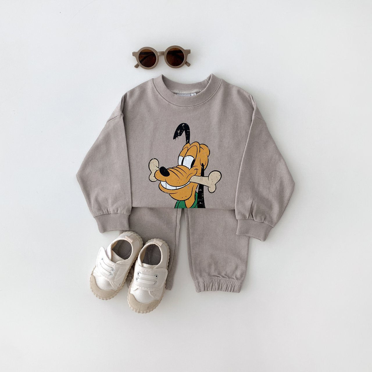 Toddler Pluto Garment-Dyed Sweatshirt and Jogger Pants Set (2-7y) - 2 Colors - AT NOON STORE