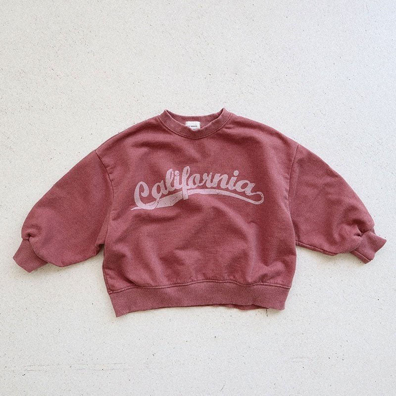 Toddler 'California' Print Washed Sweatshirt (15m-9y) -2 Colors - AT NOON STORE