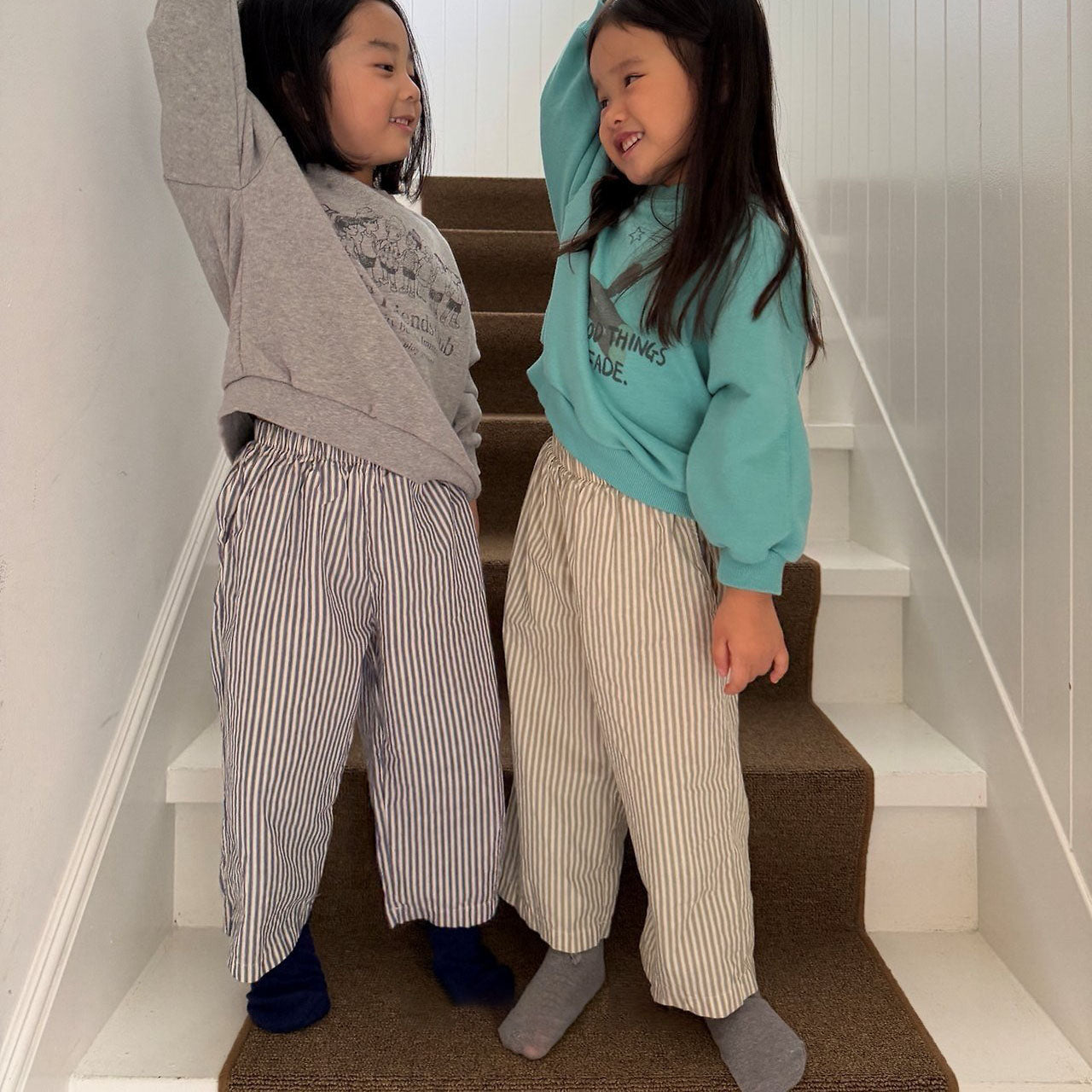 Kids F26 Stripe Pull-On Pants (2-8y) - 2 Colors