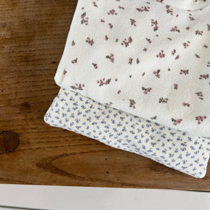 Kids W25 Floral Mock Neck Long Sleeve Top (1-6y) - 2 Colors