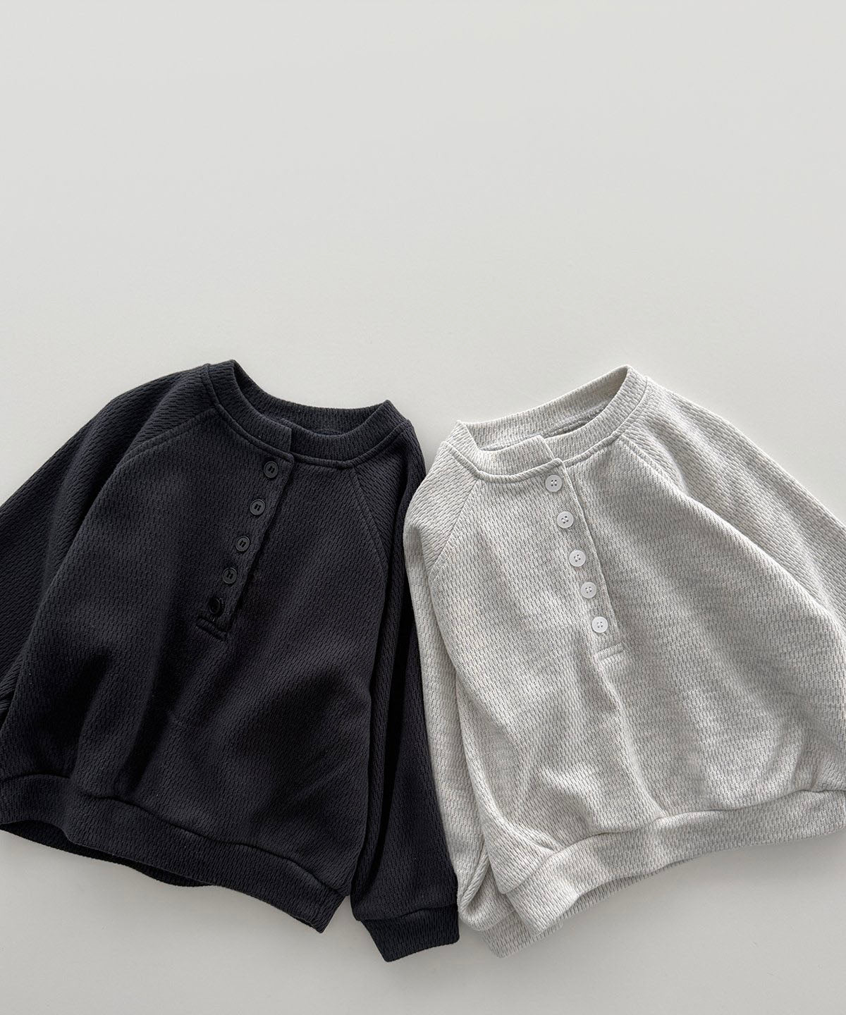 Toddler F26 Textured Henley Sweatshirt (12m-9y) - 2 Colors