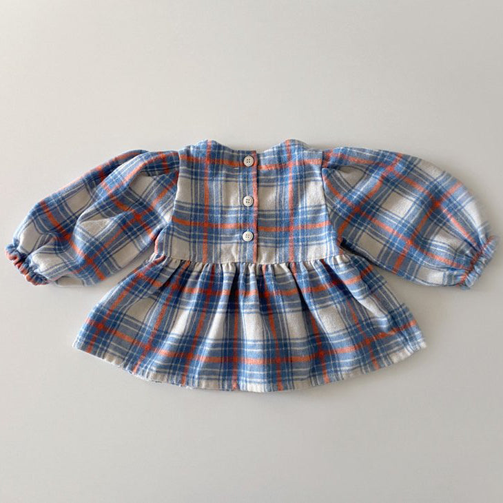 Toddler W24 Plaid Ruffle Blouse (1-6y) - 2 Colors