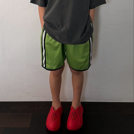 Toddler SS26 Side Line Shorts (3-7y) - Light Green - AT NOON STORE