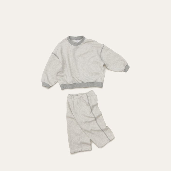 Toddler Mel SP26 Stitch Detail Long Sleeve Sweatshirt and Pull-On Pants Set (1-8y) - 2 Colors - AT NOON STORE