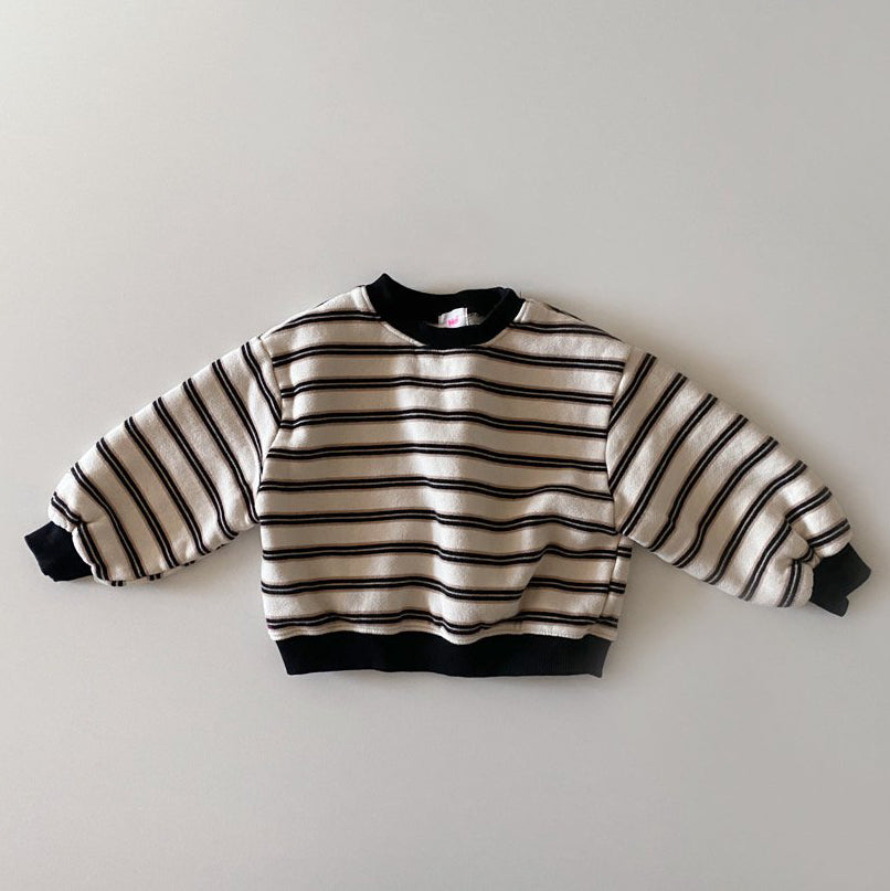 Toddler W24 Brushed Fabric Stripe Sweatshirt (1-6y) - 3 Colors