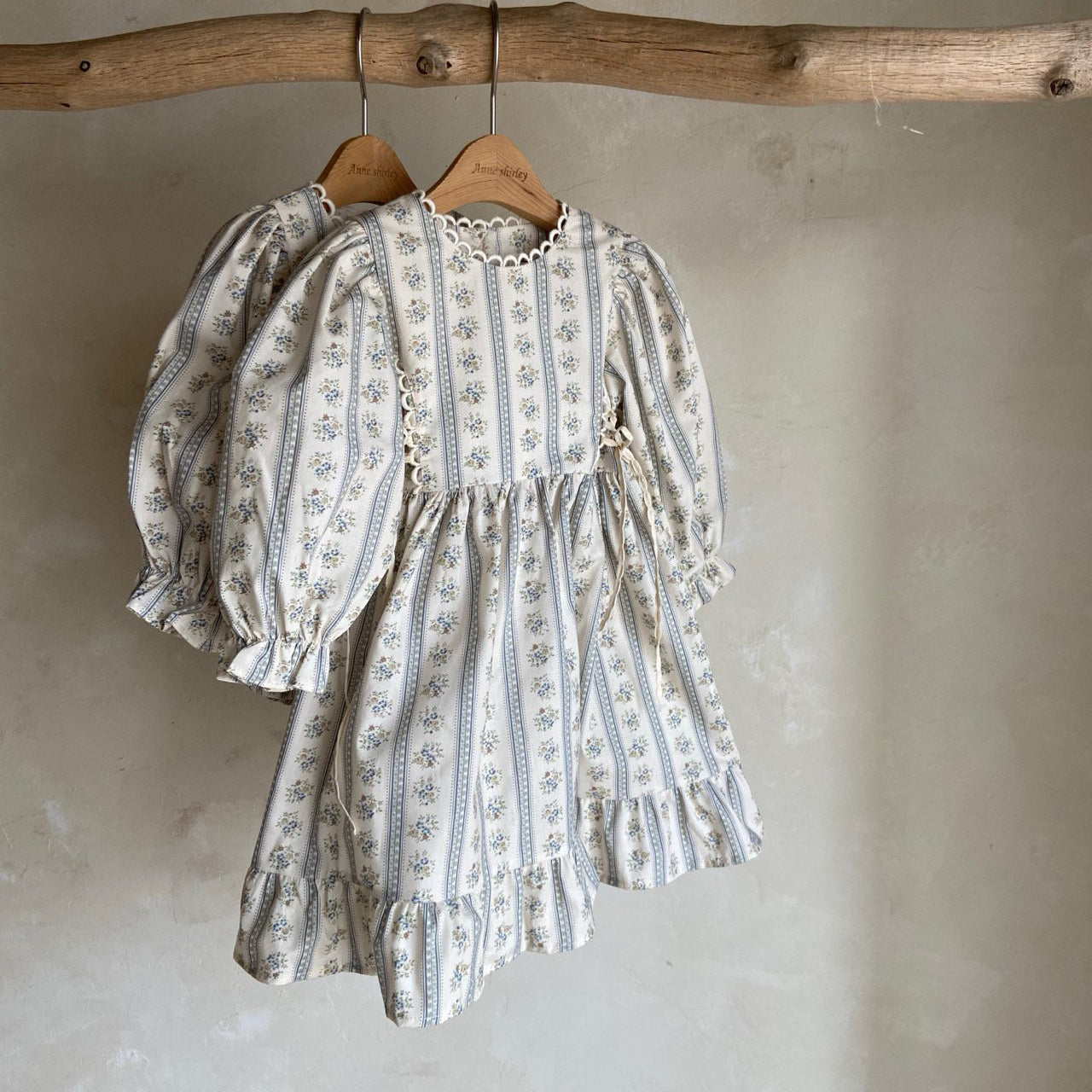 Toddler Ann SP26 Floral Puff Sleeve Dress (1-5y) - Floral Ivory