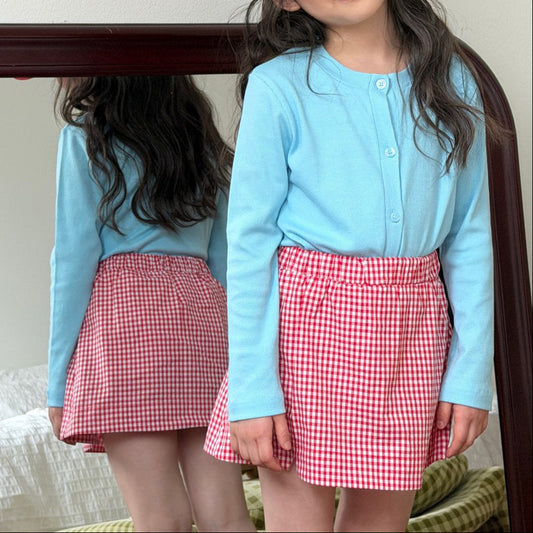 Toddler SP26 Ribbed Basic Cardigan (2-8y) - Sky Blue - AT NOON STORE