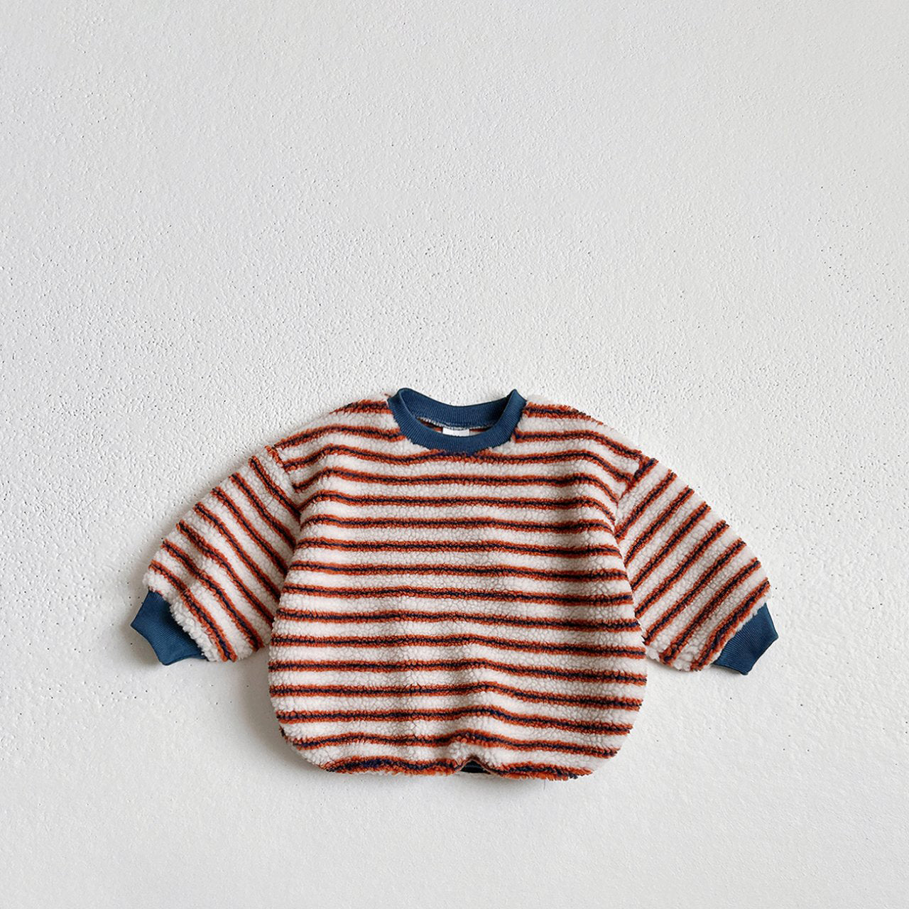 Toddler W25 Warm Stripe Sherpa Long Sleeve Sweaetshirt (1-6y) - 3 Colors