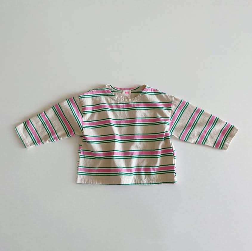 Toddler S25 Multicolor Stripe Long Sleeve Tee (1-6y) - 3 Colors