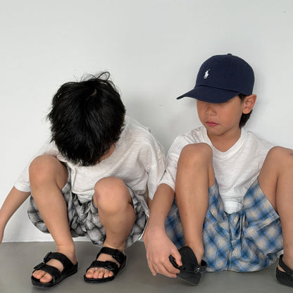 Toddler SS26 Plaid Bermuda Shorts (3-7y) - 2 Colors - AT NOON STORE