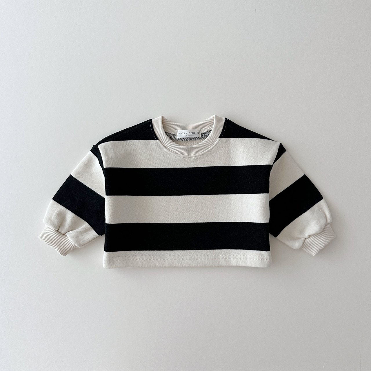 Kids Bold Stripe Crop Sweatshirt (1-6y) - 2 Colors - AT NOON STORE