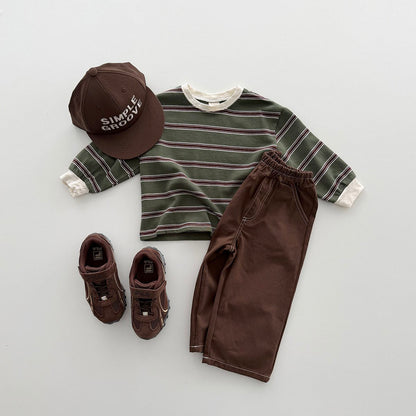Toddler F26 Stitch Detail Pull-On Pants (12m-9y) - 3 Colors
