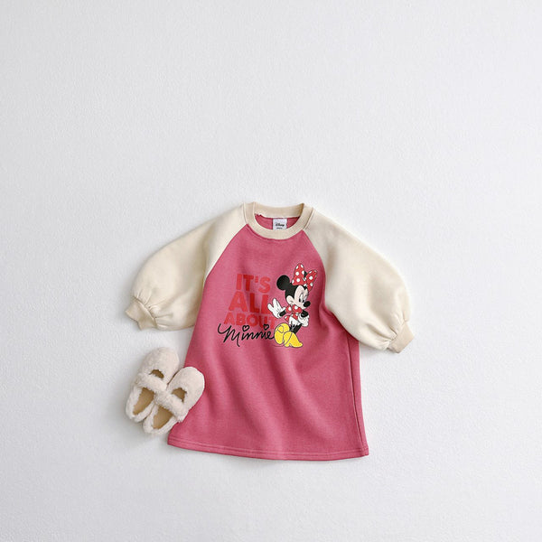 [Special Price] Toddler Disney Minnie Raglan Dress (1-6y) - 3 Colors