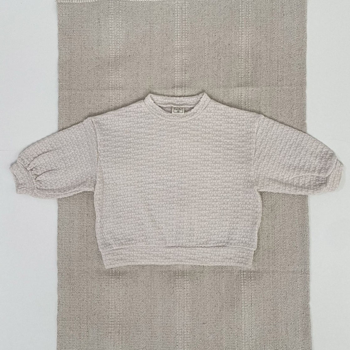 Toddler F25 Knit Long Sleeve Sweatshirt (1-7y) - Cream - AT NOON STORE