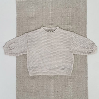Toddler F25 Knit Long Sleeve Sweatshirt (1-7y) - Cream - AT NOON STORE