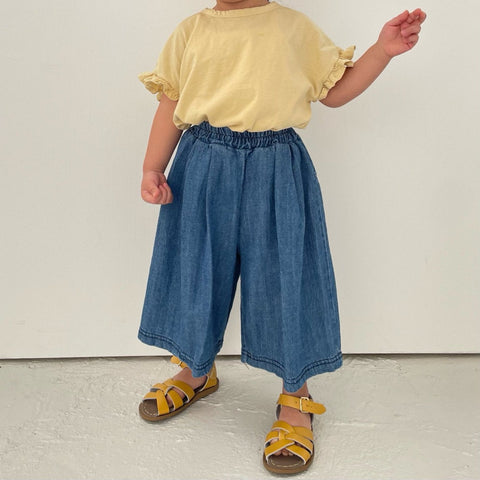 Toddler Wide Pull-on Pants (16m-6y) - Blue Denim