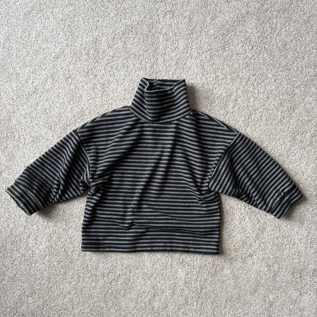 Toddler W25 Warm Fleece Stripe Mock Neck Long Sleeve Top (1-7y) - 2 Colors
