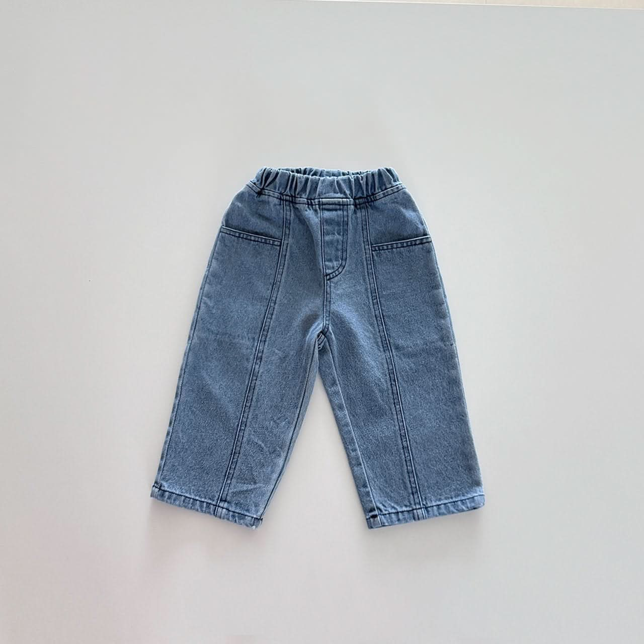 Toddler S25 Stitch Detail Denim Pull On Pants (12m-10y) - Denim - AT NOON STORE