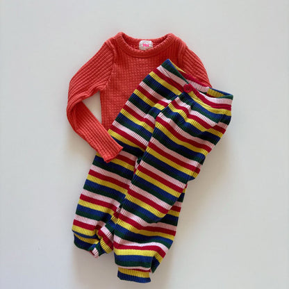 Toddler F26 Textured Long Sleeve Top (1-6y) - 5 Colors