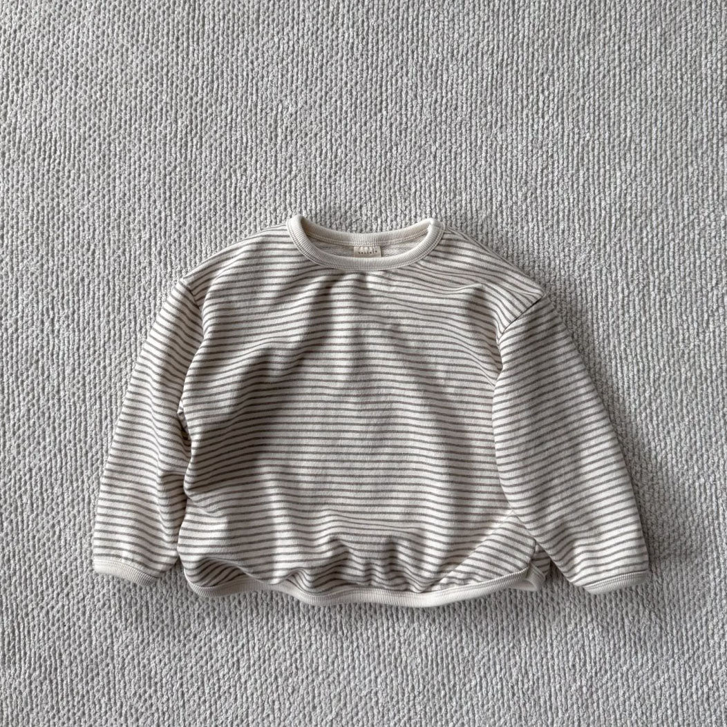 Baby/Toddler Bella F25 Stripe Curved Hem Long Sleeve Top (6m-6y) - 2 Colors - AT NOON STORE