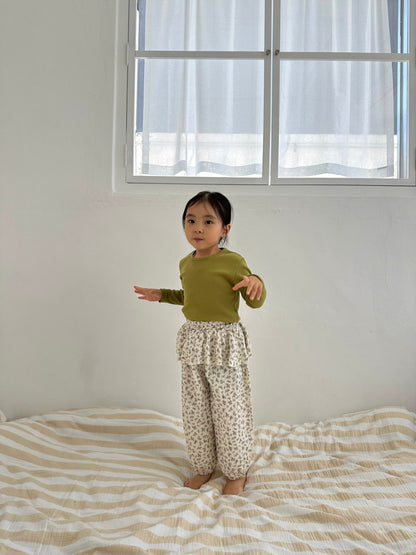Toddler F25 Gauzed Cotton Skirted Jogger Pants(1-7y) - Ivory - AT NOON STORE