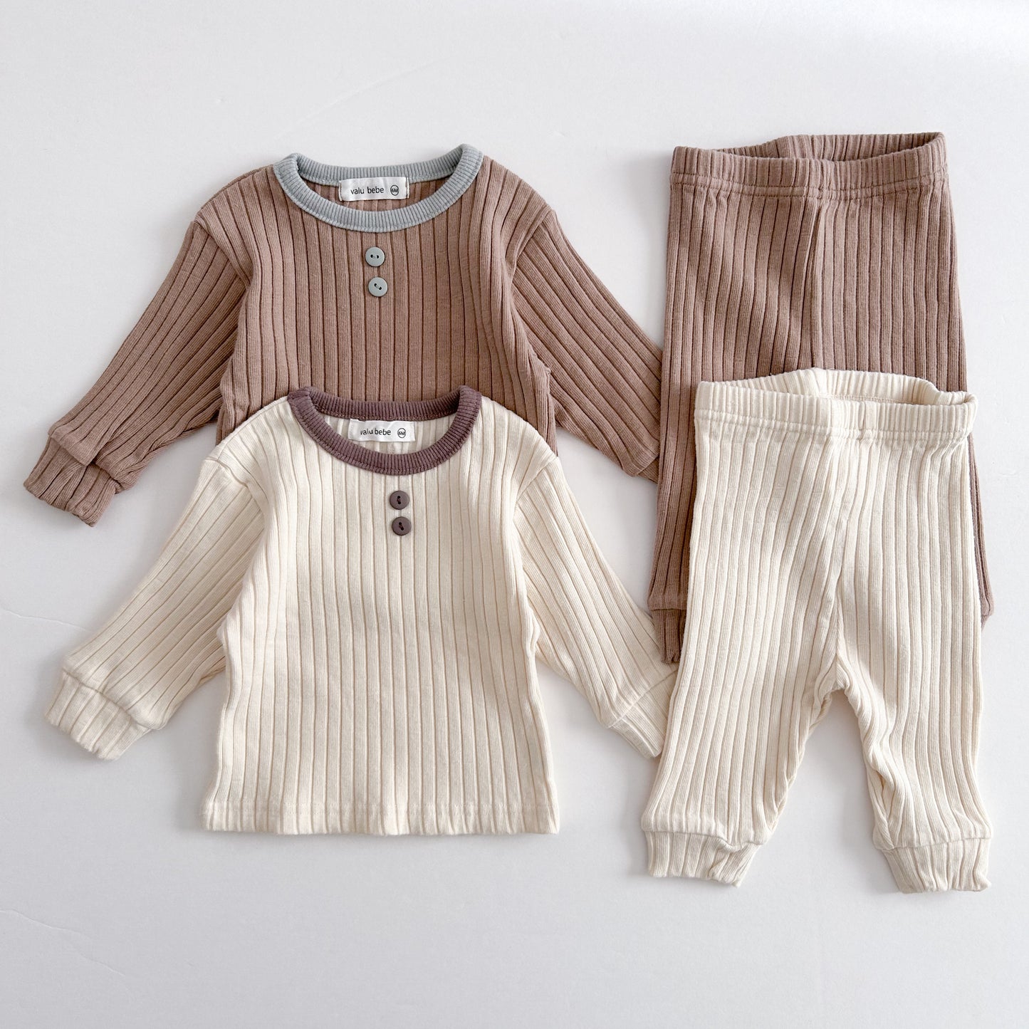 Baby Ribbed Top and Pants Set (3-18m) - 2 Colors - AT NOON STORE