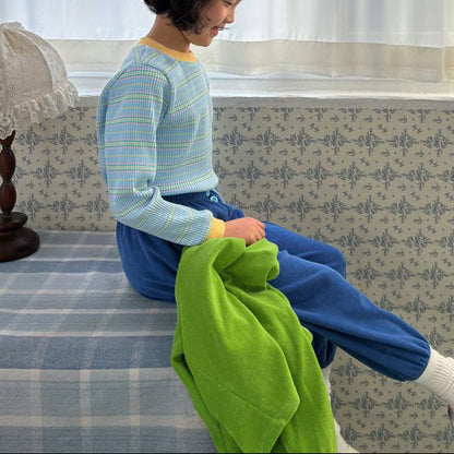 Toddler SP26 Stripe Long Sleeve Ribbed Top  (1-6y) - 2 Colors - AT NOON STORE