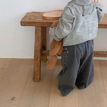 Toddler SP26 Side Pocket Pull-on Denim Pants (10m-4y) - 2 Colors