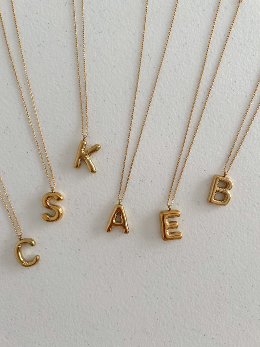 Bubble Initial Necklace