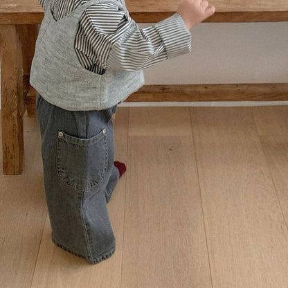 Toddler SP26 Side Pocket Pull-on Denim Pants (10m-4y) - 2 Colors