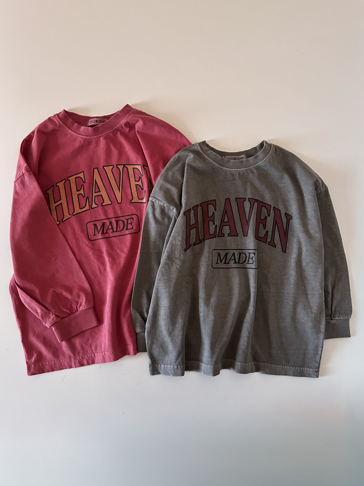 Kids F25 'HEAVEN' Pigment Dyed Long Sleeve Top (2-7y) - 2 Colors - AT NOON STORE