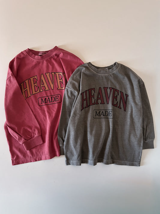Kids F25 'HEAVEN' Pigment Dyed Long Sleeve Top (2-7y) - 2 Colors